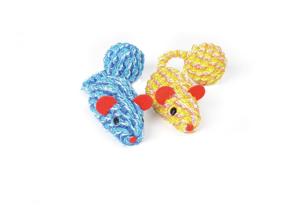 Camon Rope Mice with Ball (2Pcs)