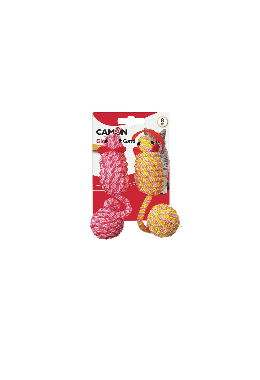 Camon Rope Mice with Ball (2Pcs)