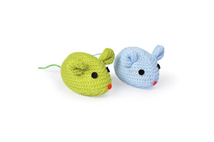 Camon Knitted Mice with Catnip 70mm (2Pcs)