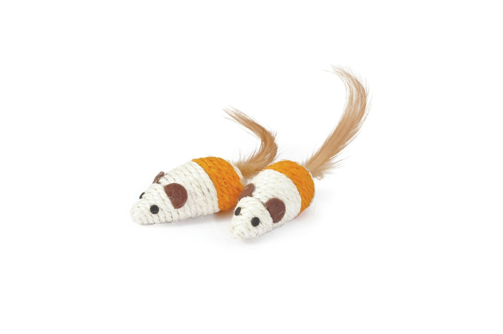 Camon Sisal Mouse with Feather (2Pcs)