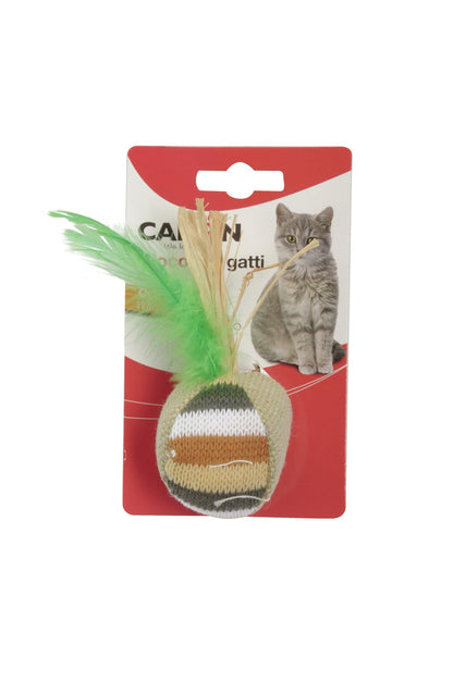 Camon Cat Toy with Catnip - Feathered Ball - 6Pcs