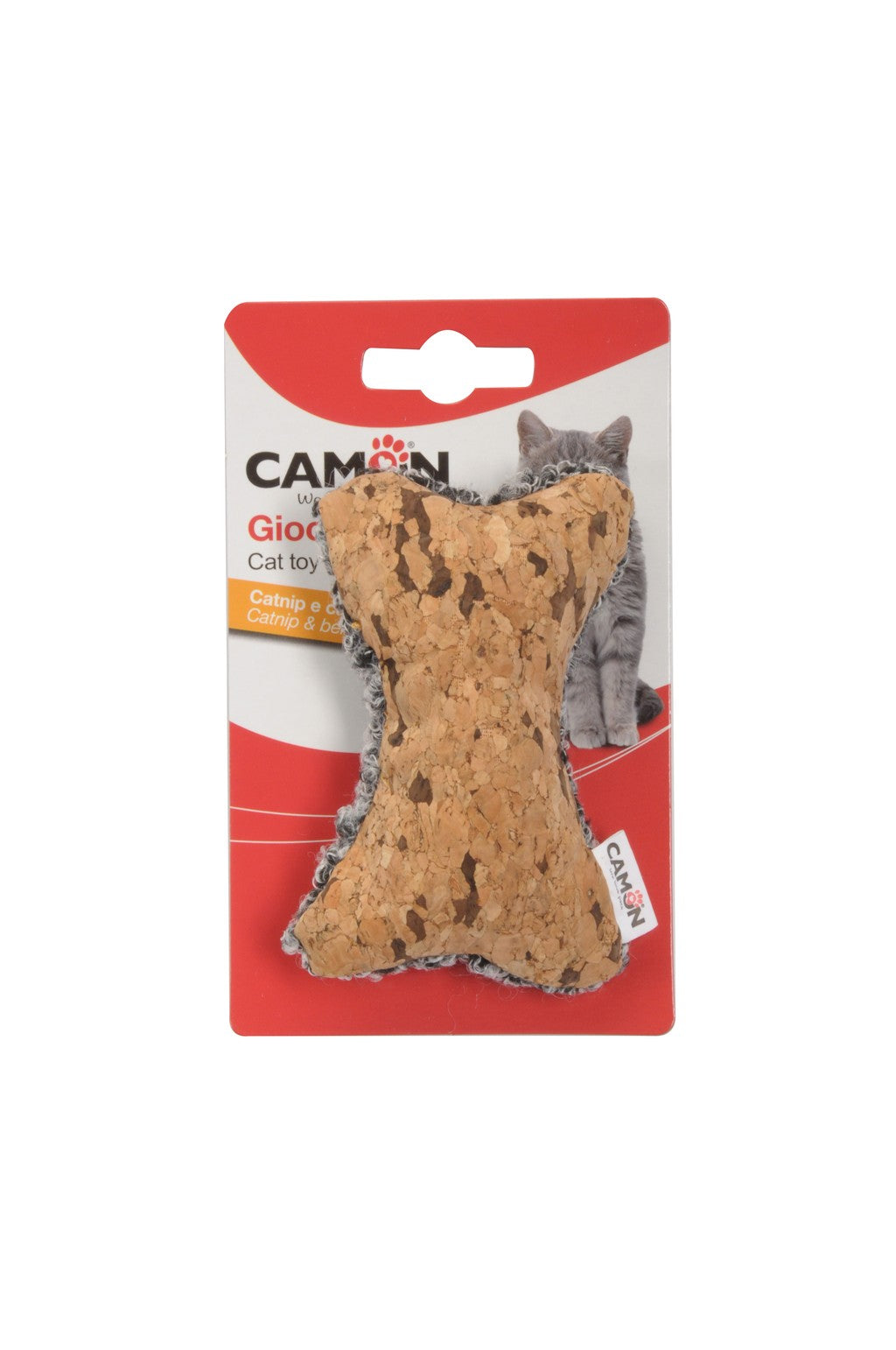 Camon Cat Toy with Catnip - Bone with Bell