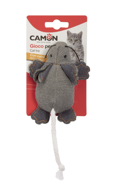 Camon Cat Toy with Catnip - Denim Mouse