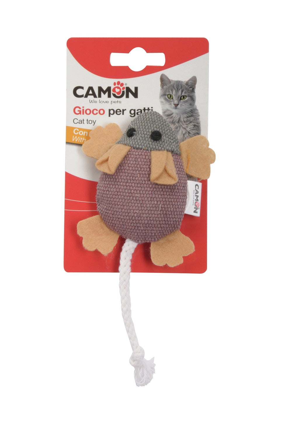 Camon Cat Toy with Catnip - Little Denim Mouse - 6Pcs