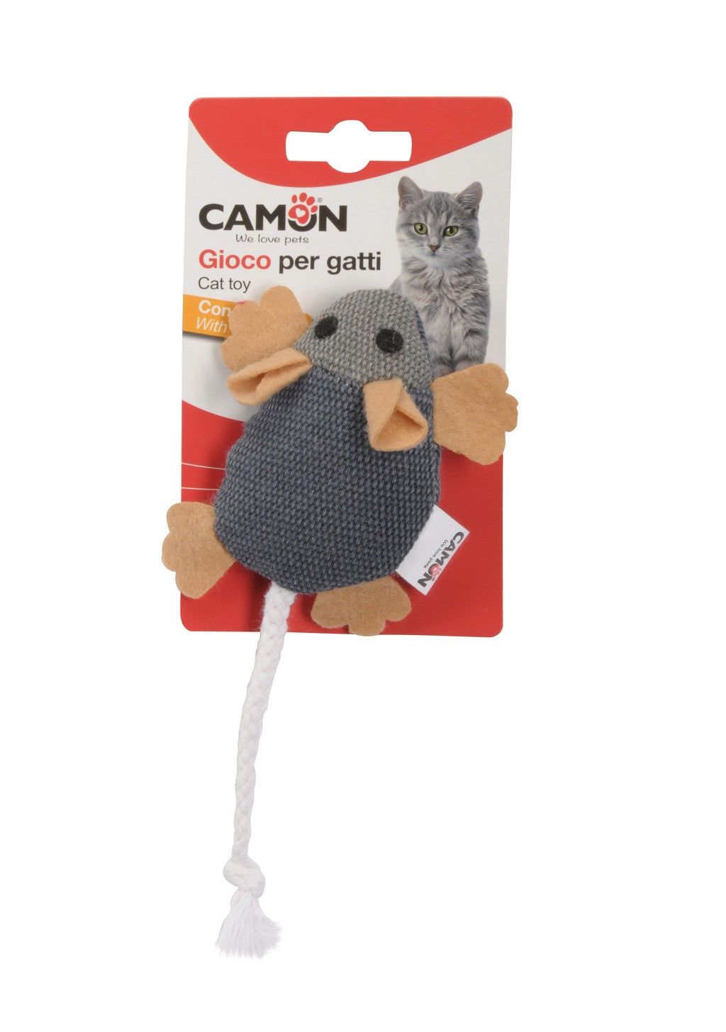 Camon Cat Toy with Catnip - Little Denim Mouse - 6Pcs