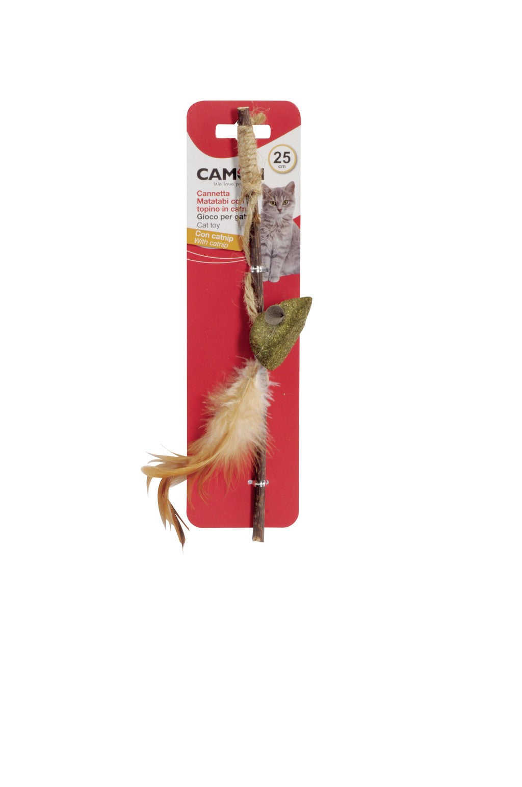 Camon Matatabi Fishing Rod 25cm, with Catnip Mouse