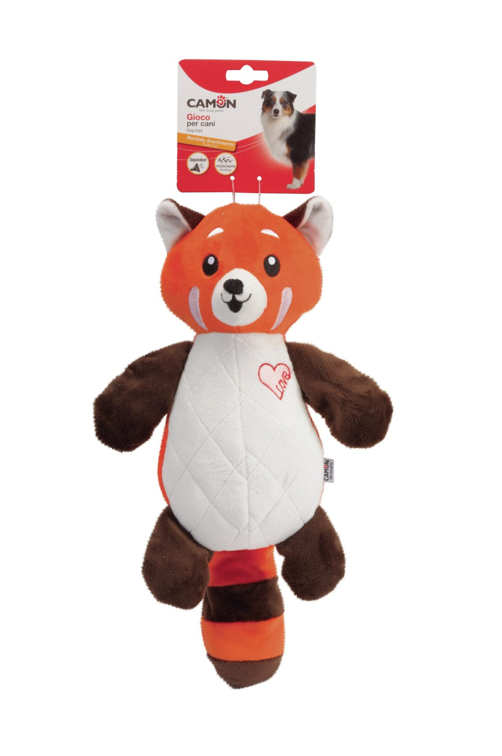 Camon Rustling Plush Red Panda with Squeaker