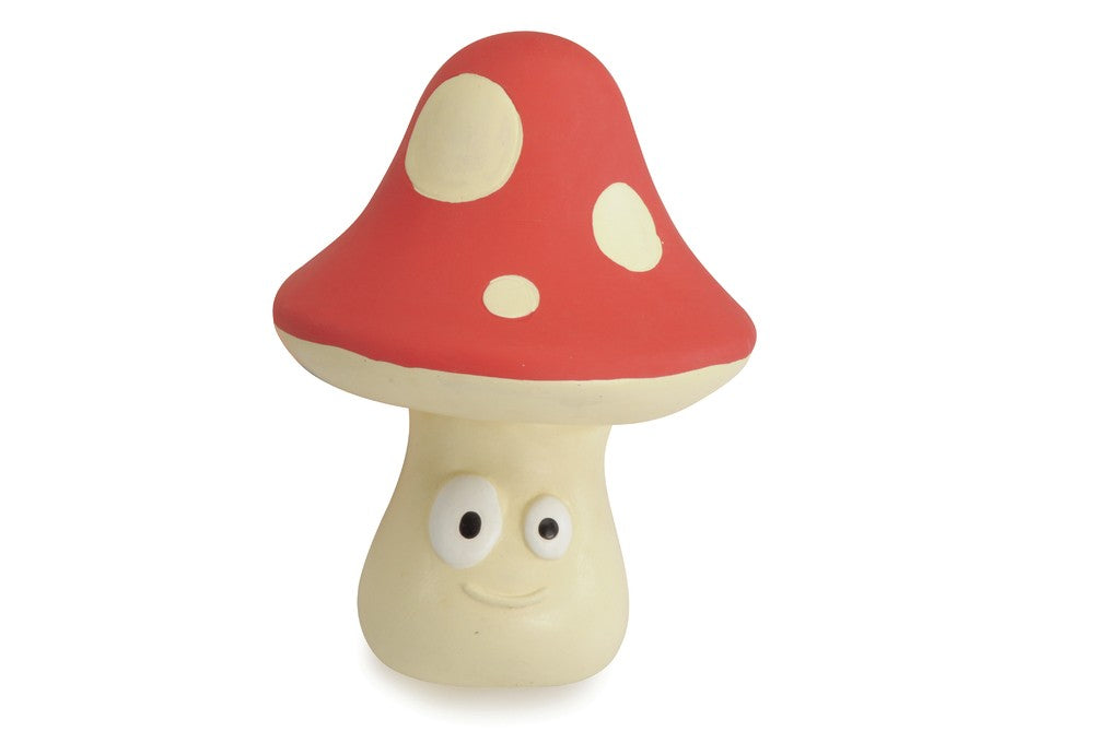 Camon Latex Mushroom with PP Filling Material and Squeaker Dog Toy