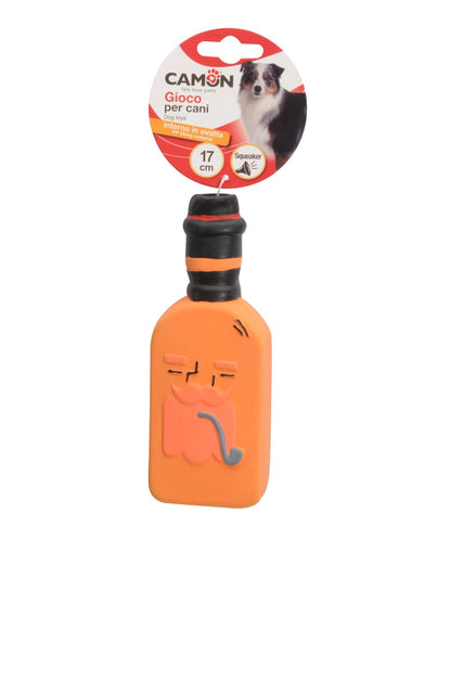 Camon Latex Bottles with PP Filling Material and Squeaker Dog Toy