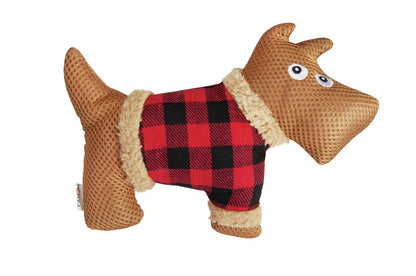 Camon Dog Toy - Fabric Dog (Outline) with Squeaker (22cm)