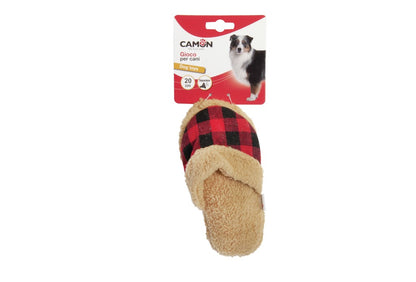 Camon Dog Toy - Fabric Slipper with Squeaker (20cm)