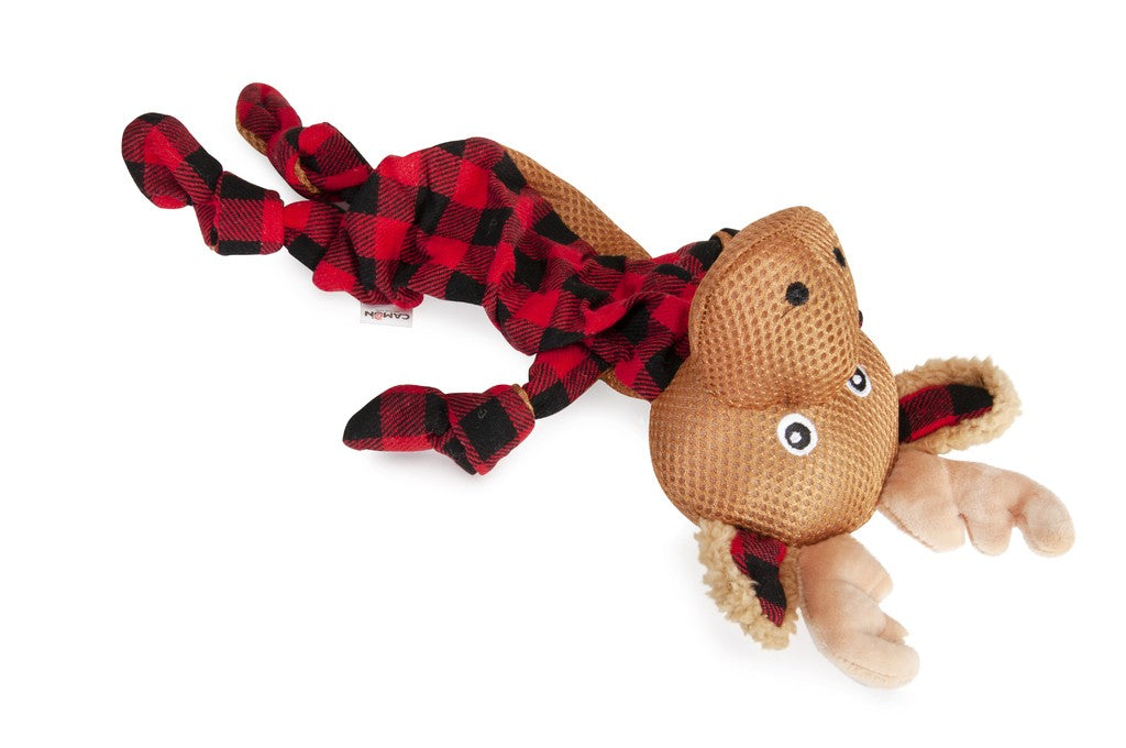 Camon Fabric Dog Toy with Squeaker - Reindeer (30cm)