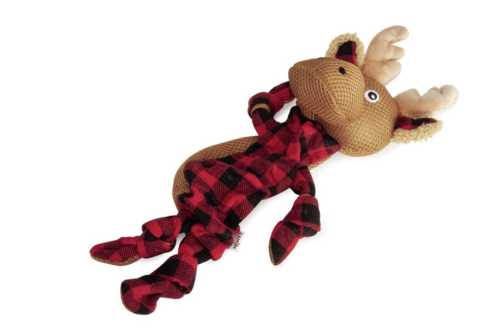 Camon Fabric Dog Toy with Squeaker - Reindeer (30cm)