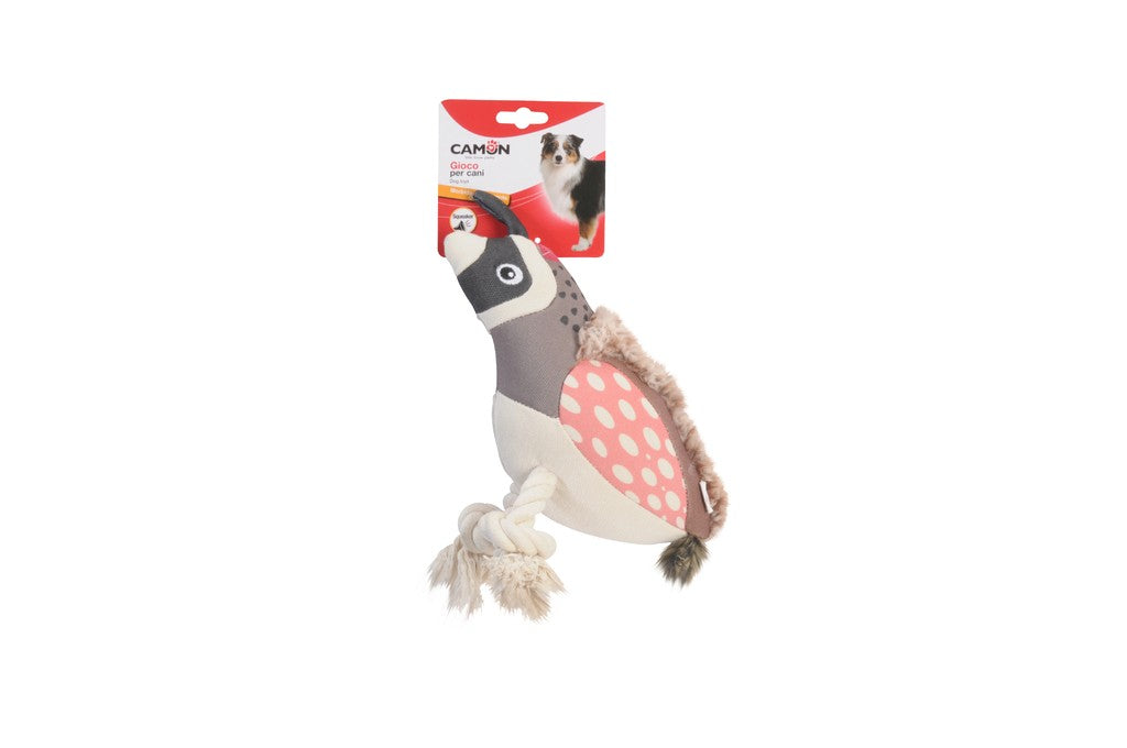Camon Plush Birds with Rope and Squeaker