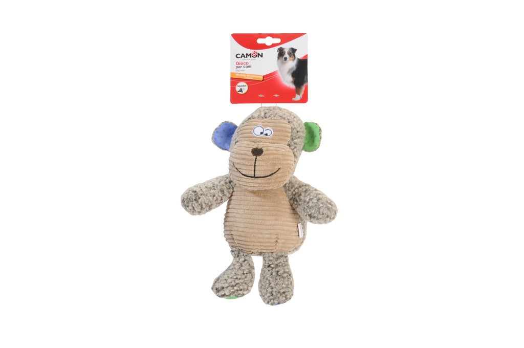 Camon Plush Toys Animals with Squeaker (Bear+Cat+Monkey)