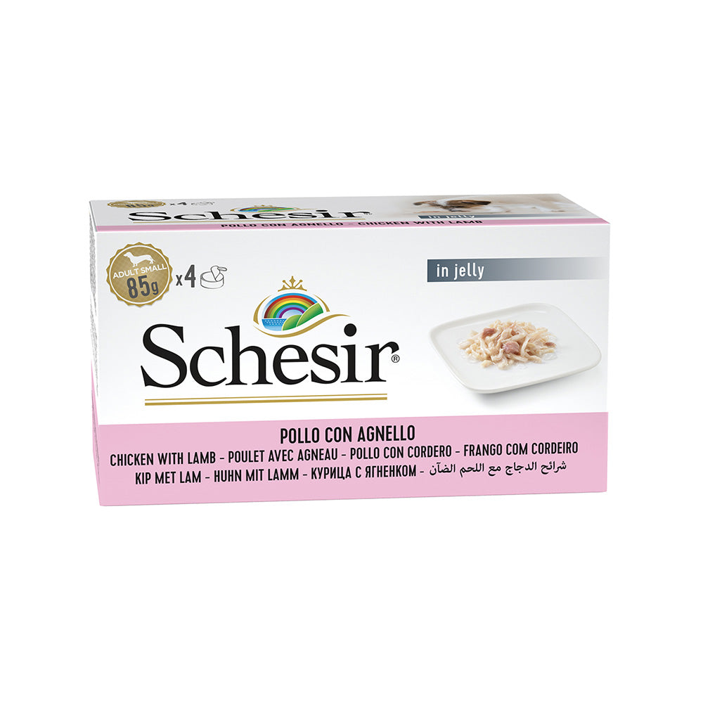 Schesir Dog Wet Food Chicken Fillets with Lamb (Pack of 4x85g)