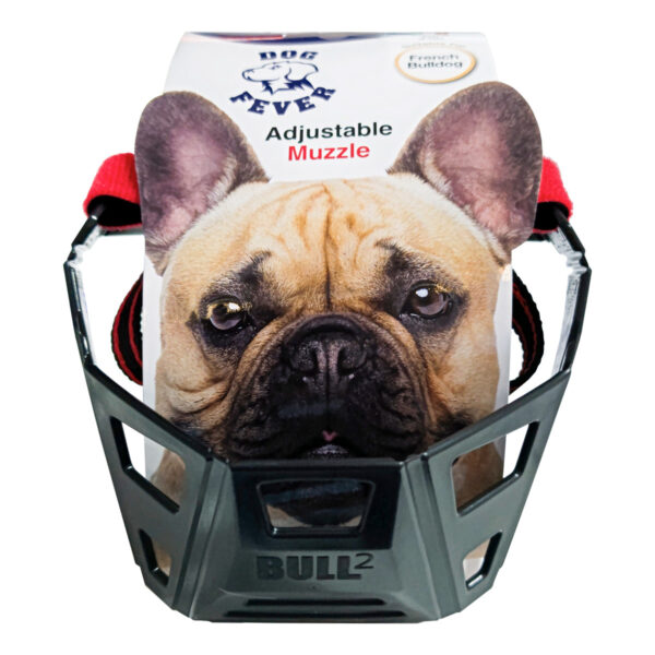 Dog Fever Adjustable muzzle for French Bulldogs with nylon strap