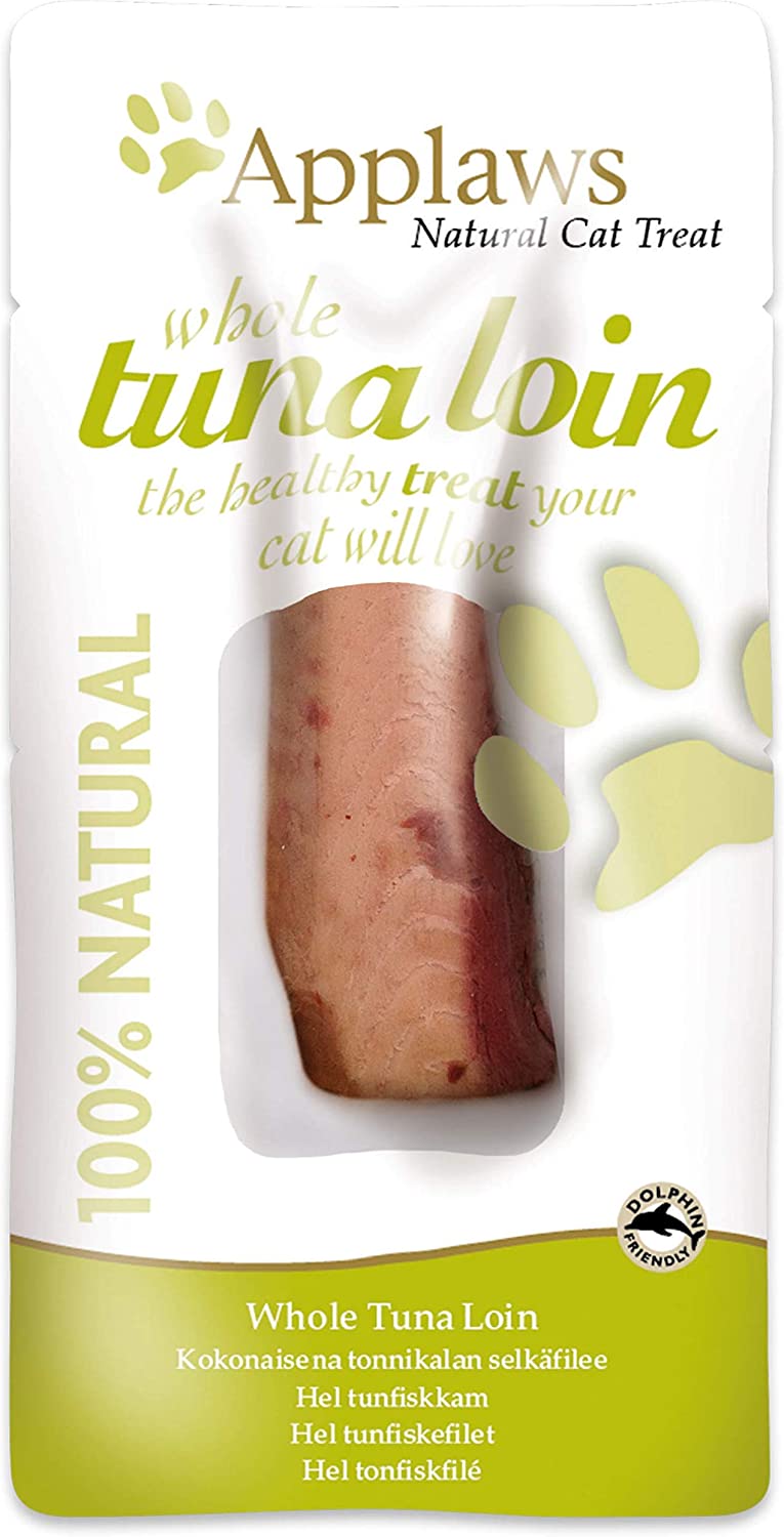 Applaws 100% Natural Cat Treats, Whole Tuna Loin Cat Snack, 30g Pouch