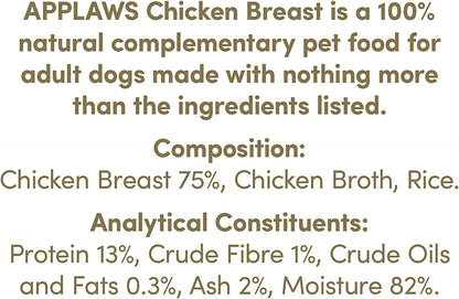 Applaws 100% Natural Dog Food, Chicken in Broth, 156 g Tin