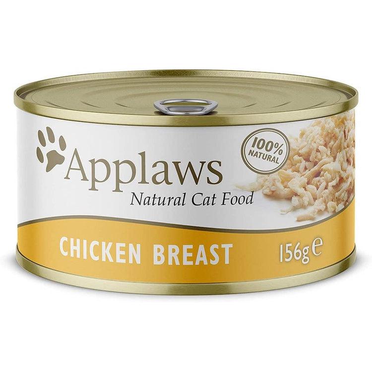 Applaws 100% Natural Wet Cat Food, Chicken Breast In Broth, 156 g Tin