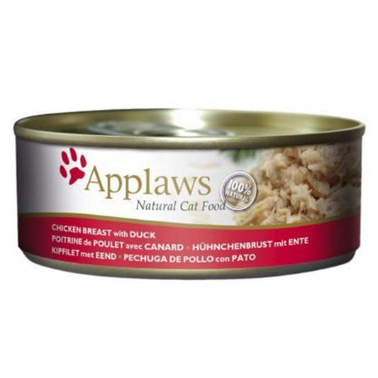Applaws 100% Natural Wet Cat Food, Chicken Breast with Duck, 156g Tin