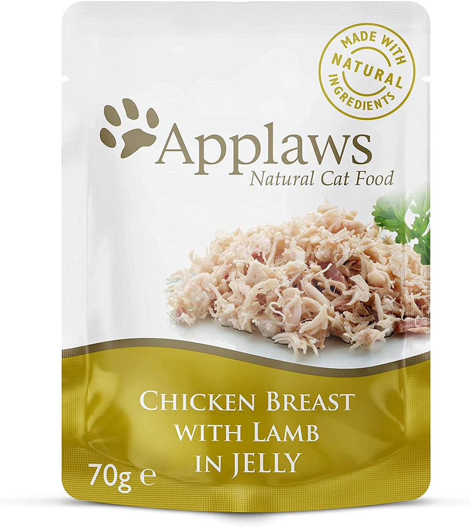 Applaws 100% Natural Wet Cat Food Chicken with Lamb in Jelly 70 g Pouch