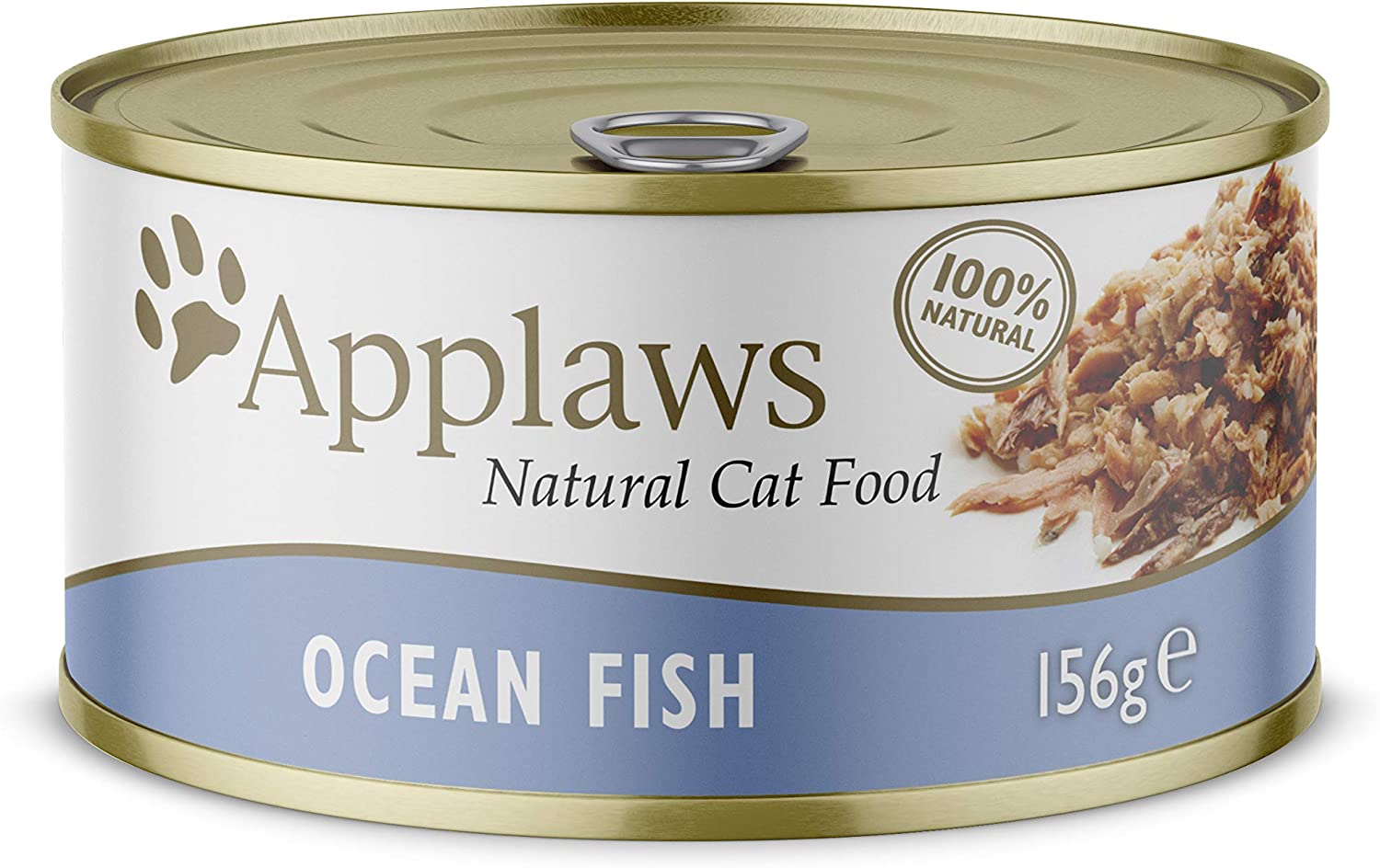 Applaws 100% Natural Wet Cat Food, Ocean Fish In Broth, 156 g Tin