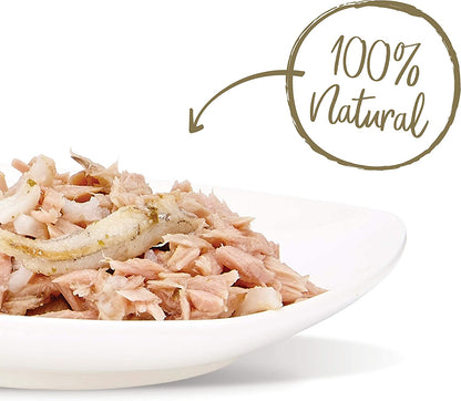 Applaws 100% Natural Wet Cat Food, Tuna Fillet with Anchovy in Broth, 70g Pouches