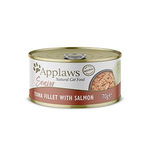 Applaws 100% Natural Wet Cat Food for Senior Cats, Tuna with Salmon, 70 g Tin
