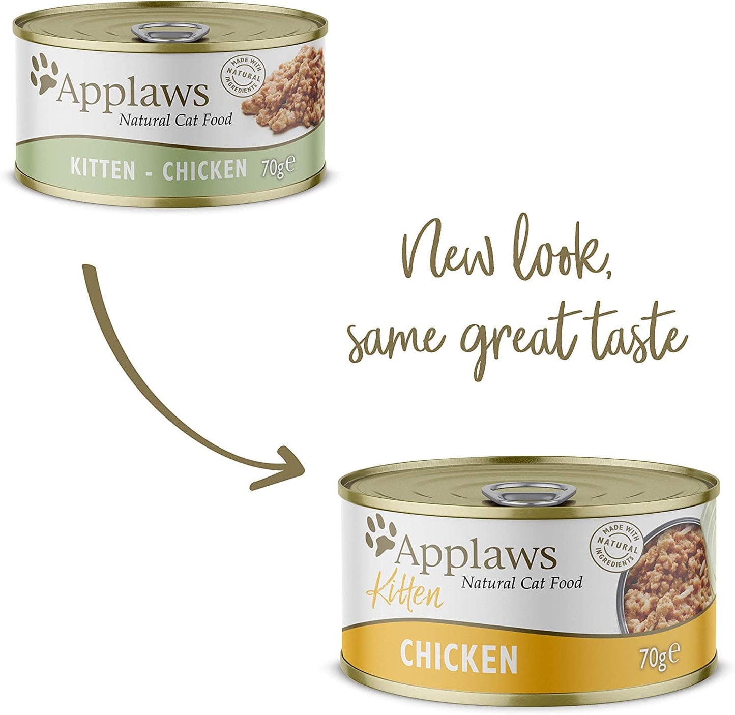 Applaws 100% Natural Wet Kitten Food, Chicken Breast Cat Food Tin in Jelly 70g