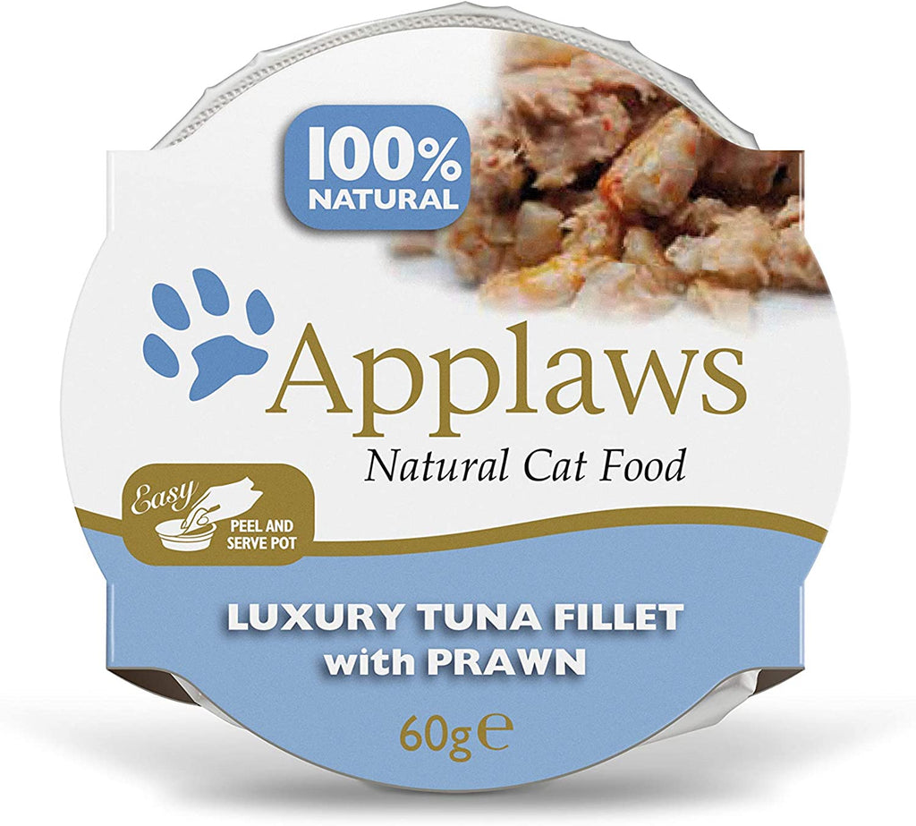 Applaws Cat Tuna Fillet with Prawn Pot, 60g