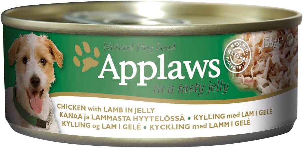 Applaws Natural Wet Dog Food, Chicken & Lamb in Jelly, 156 g Tin