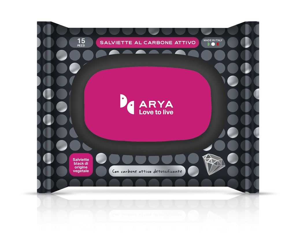Arya Wet Wipes with Active Carbon (15 wipes, 20x20 cm)