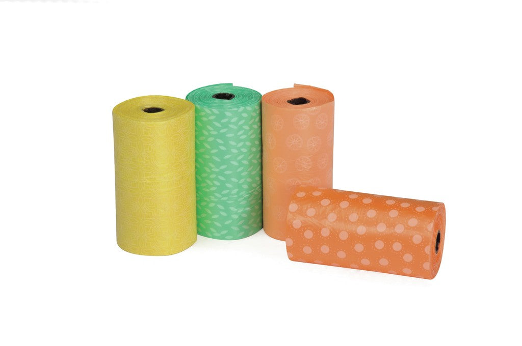 Camon Scented Dog Waste Refill Rolls - Citruses (4 Rolls of 15 Bags Each)