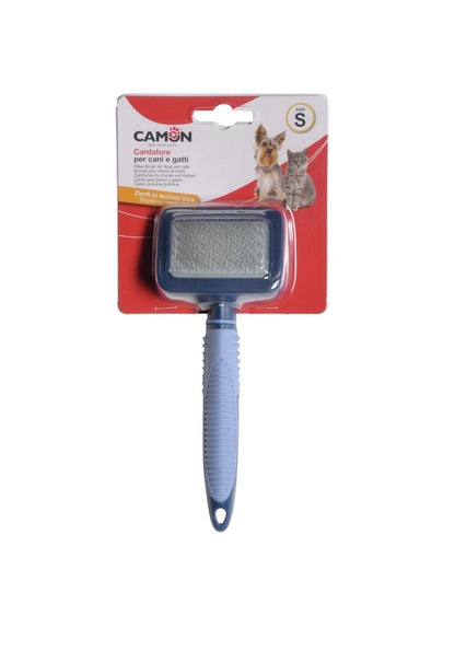 Camon Slicker Self-Cleaning Brush with Fur Grid