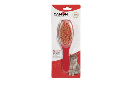 Camon Pin Brush For Cats with Wood Handle