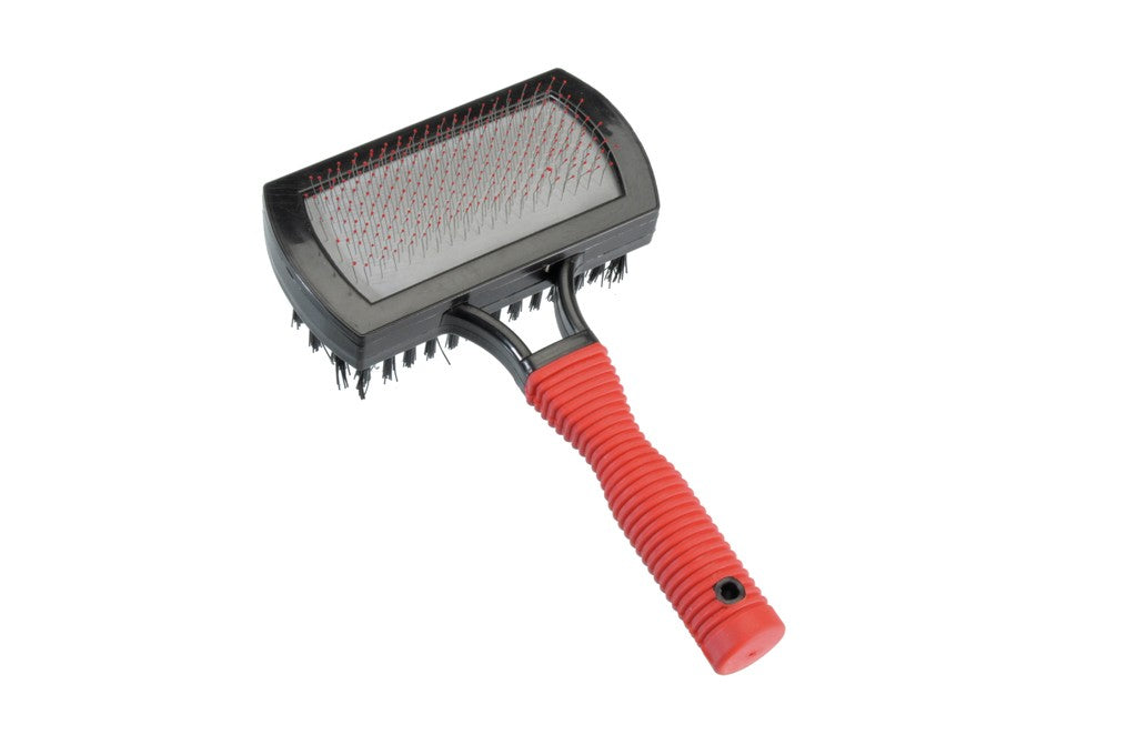 Camon Plastic Double Slicker Brush with “Soft Grip” Handle