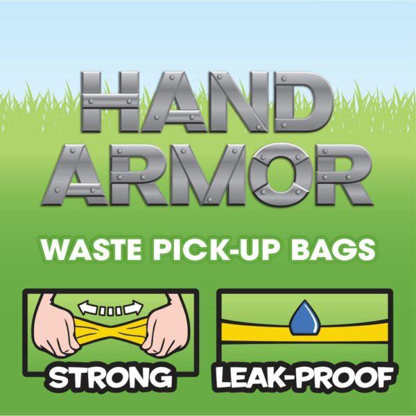 Bags On Board Hand Armor with Extra Thick Pick Up Bags (100 bags)