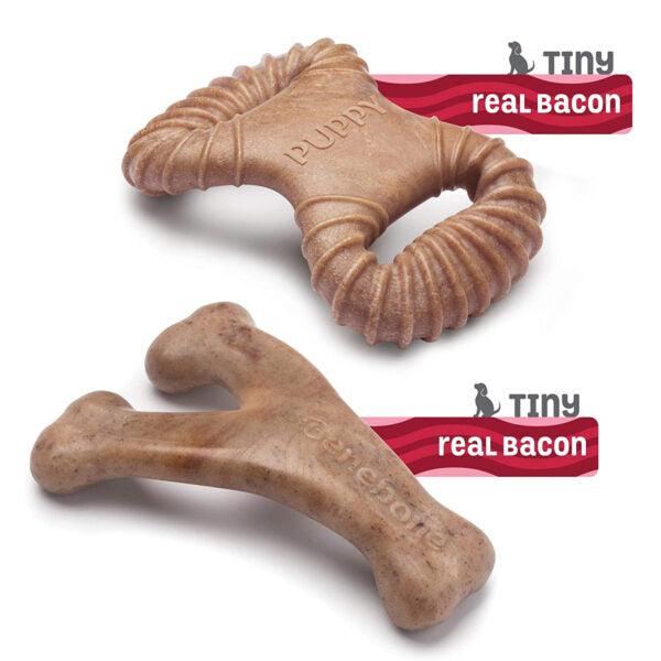 Benebone Puppy 2-Pack Dental Chew/Wishbone Bacon