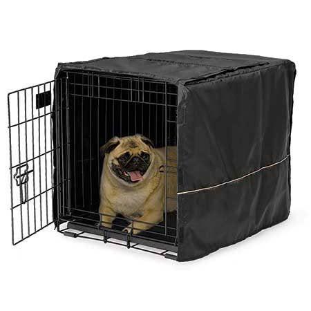 Black Polyester Pet Crate Covers