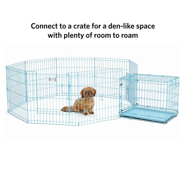 Blue Exercise Pen with Door 24″