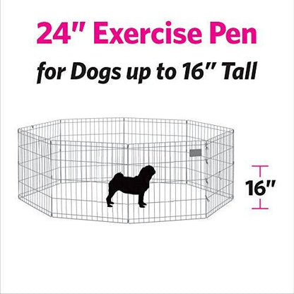 Blue Exercise Pen with Door 24″