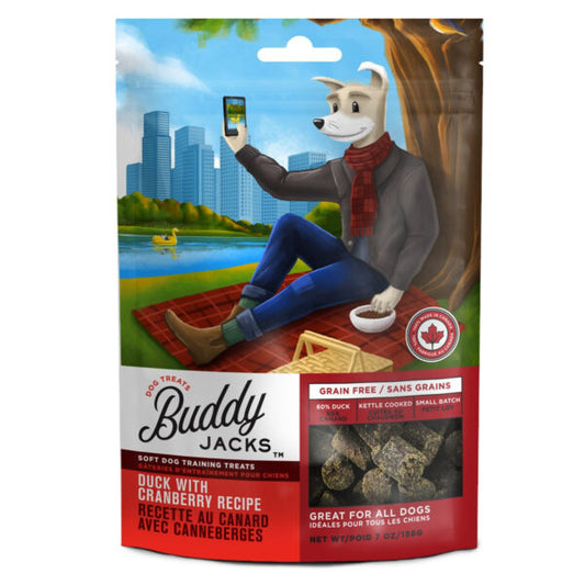 Buddy Jacks Soft and Chewy Dog Treats – Duck with Cranberry 7oz / 198gm