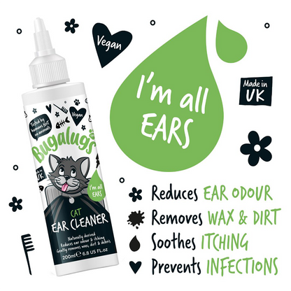 Bugalugs Cat Ear Cleaner 200ml (6.8oz)