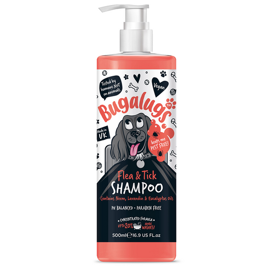 Bugalugs Flea and Tick Dog Shampoo 500ml (16.9 Fl Oz)