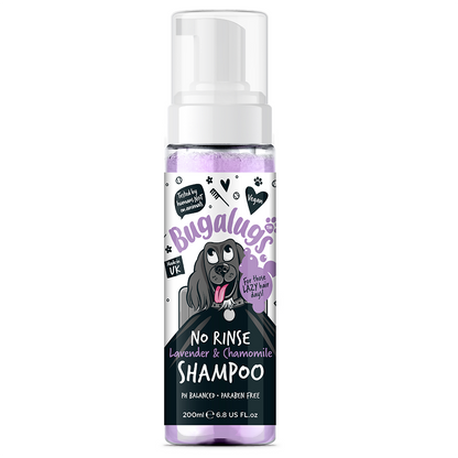 Bugalugs Lavender & Chamomile No Rinse Dog Shampoo 200ml (6.8 Fl Oz)