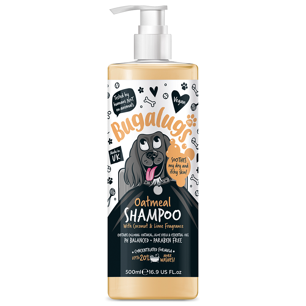 Bugalugs Oatmeal Dog Shampoo 500ml (16.9 Fl Oz)