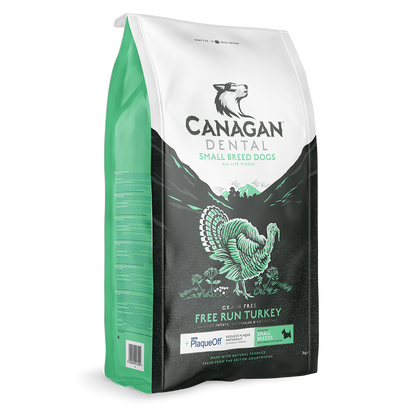 Canagan Dry Dog Food Small Breed Dental Free Run Turkey For Puppies & Adults