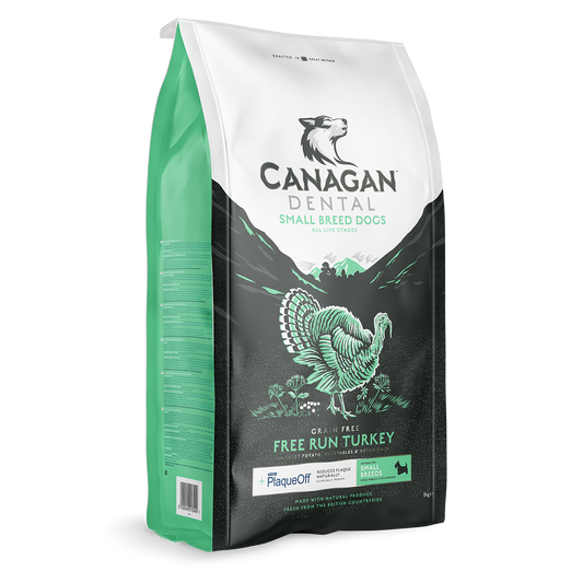Canagan Dry Dog Food Small Breed Dental Free Run Turkey For Puppies & Adults