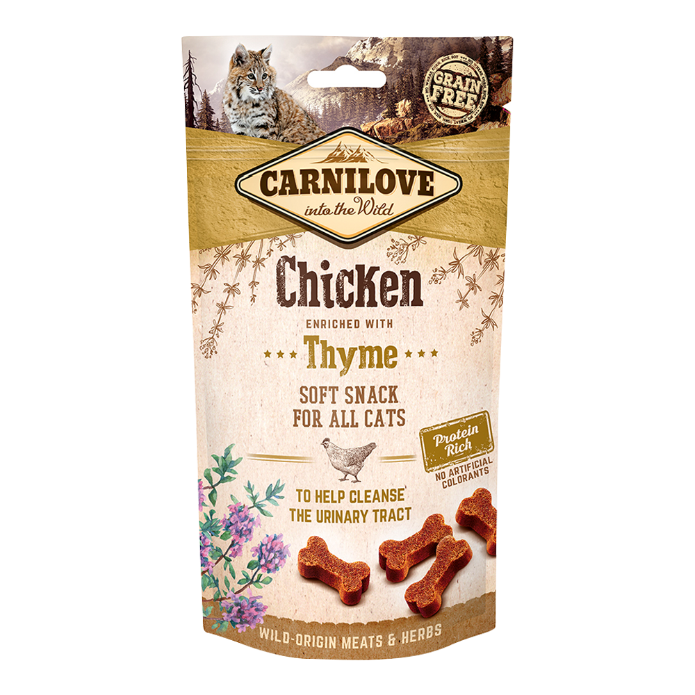 Carnilove Chicken enriched with Thyme Soft Snack for Cats, 50g